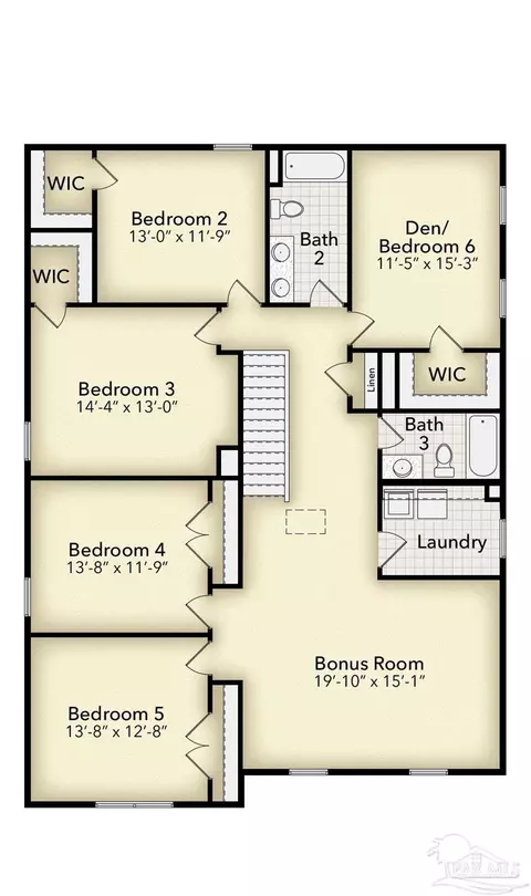 Floorplan - 5995 Willow Mist Ct, Pace, FL 32571 photo 3 of 4