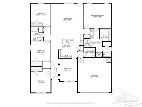 Floorplan - 6022 Willsey Trl, Crestview, FL 32539 photo 1 of 1