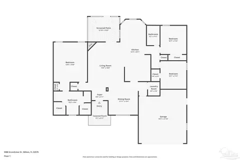 Floorplan - 5980 Grandview Dr, Milton, FL 32570 photo 1 of 1
