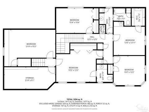 Floorplan - 5168 Beck Ave, Jay, FL 32565 photo 2 of 2