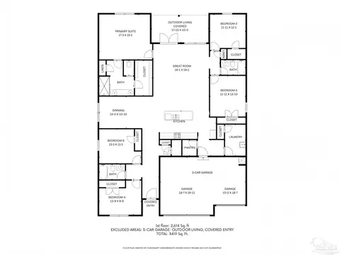 Floorplan - 6161 Carson Dr, Milton, FL 32570 photo 1 of 1