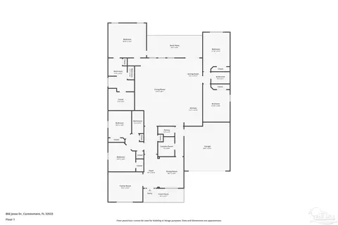 Floorplan - 866 Jesse Dr, Cantonment, FL 32533 photo 1 of 1
