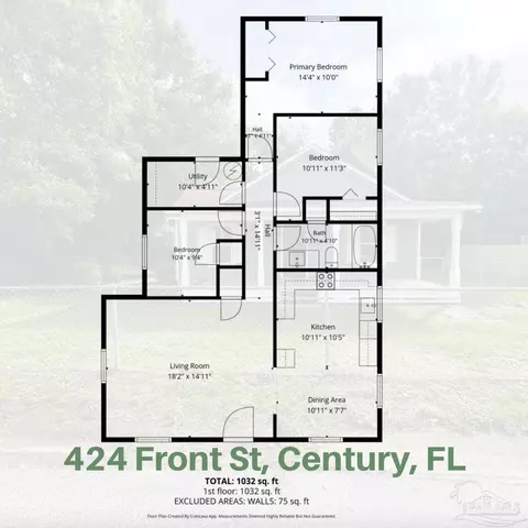 Floorplan - 424 Front St, Century, FL 32535 photo 1 of 1