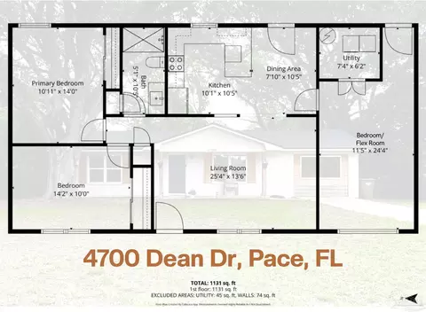 Floorplan - 4700 Dean Dr, Pace, FL 32571 photo 1 of 1