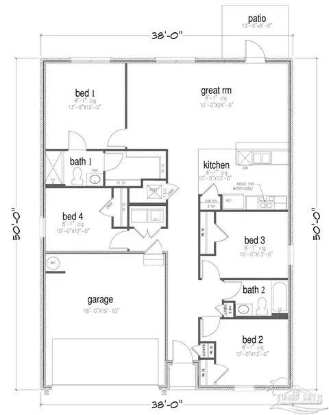 Floorplan - 4418 Tiger Oak Ct, Pace, FL 32571 photo 1 of 1