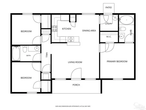 Floorplan - 7224 Putter Ln, Milton, FL 32570 photo 1 of 1