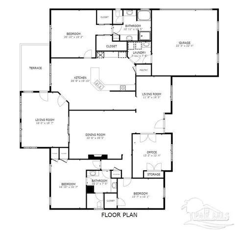 Floorplan - 964 Broken Arrow Ln, Cantonment, FL 32533 photo 1 of 1