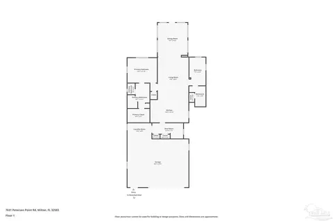 Floorplan - 7631 Petersen Pt Rd, Milton, FL 32583 photo 1 of 2