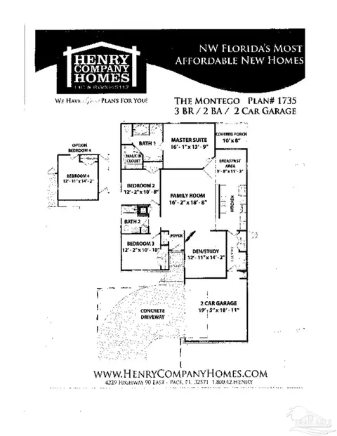 Floorplan - 4925 Wabash Pine Ct, Pace, FL 32571 photo 1 of 1