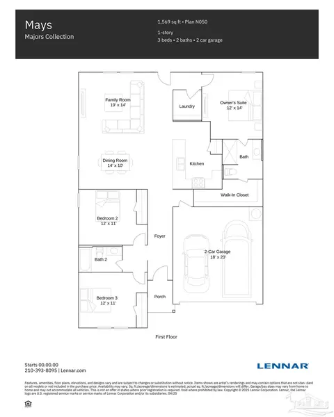 Floorplan - 6494 Buckthorn Cir #HS 26C, Pace, FL 32571 photo 1 of 1