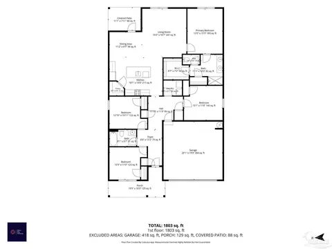 Floorplan - 7554 Saddlebrook Ave, Pace, FL 32571 photo 1 of 1