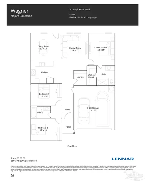 Floorplan - 6481 Buckthorn Cir #HS 12J, Pace, FL 32571 photo 1 of 1