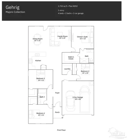Floorplan - 6478 Buckthorn Cir #HS 30C, Pace, FL 32571 photo 1 of 1