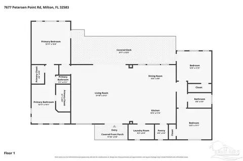 Floorplan - 7677 Petersen Pt Rd, Milton, FL 32583 photo 1 of 1
