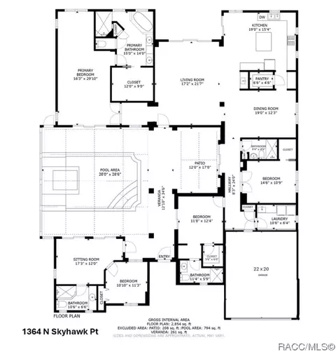 Floorplan - 1364 N Skyhawk Pt, Hernando, FL 34442 photo 1 of 1