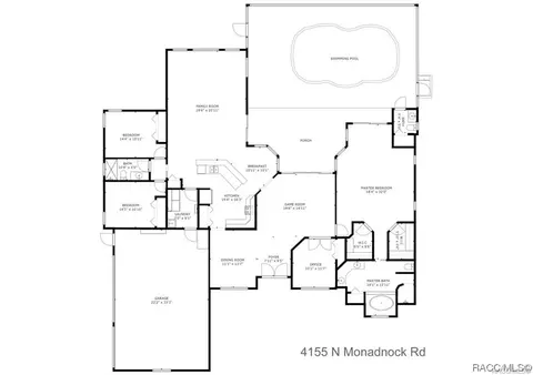 Floorplan - 4155 N Monadnock Rd, Hernando, FL 34442 photo 2 of 2