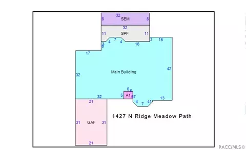 Floorplan - 1427 N Ridge Meadow Path, Hernando, FL 34442 photo 4 of 4
