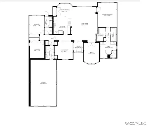Floorplan - 1427 N Ridge Meadow Path, Hernando, FL 34442 photo 3 of 4