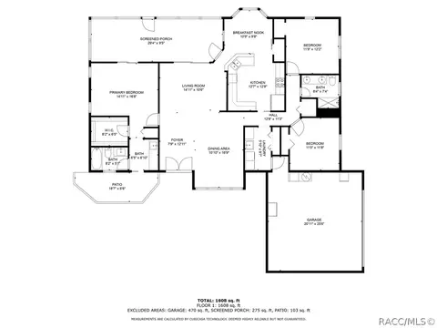 Floorplan - 1341 N Hambletonian Dr, Hernando, FL 34442 photo 1 of 1