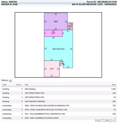Floorplan - 860 W Silver Meadow Loop, Hernando, FL 34442 photo 2 of 2
