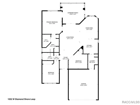 Floorplan - 1052 W Diamond Shore Loop, Hernando, FL 34442 photo 1 of 1
