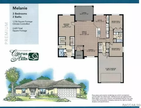 Floorplan - 3153 N Chandler Dr, Hernando, FL 34442 photo 2 of 2