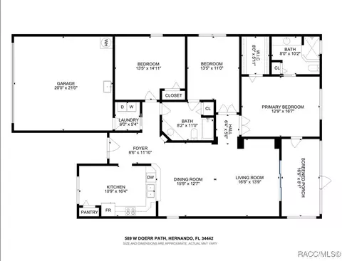 Floorplan - 589 W Doerr Path, Hernando, FL 34442 photo 1 of 1