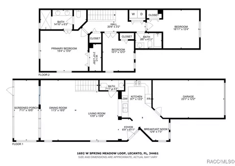 Floorplan - 1692 W Spring Meadow Loop, Lecanto, FL 34461 photo 1 of 1