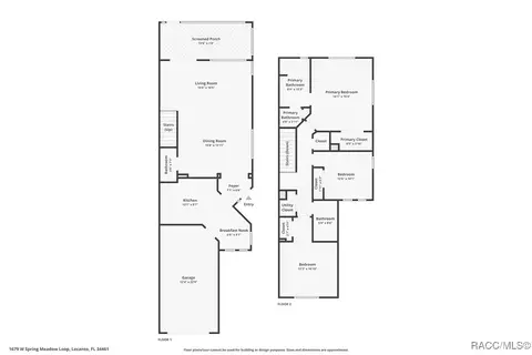 Floorplan - 1679 W Spring Meadow Loop, Lecanto, FL 34461 photo 1 of 1