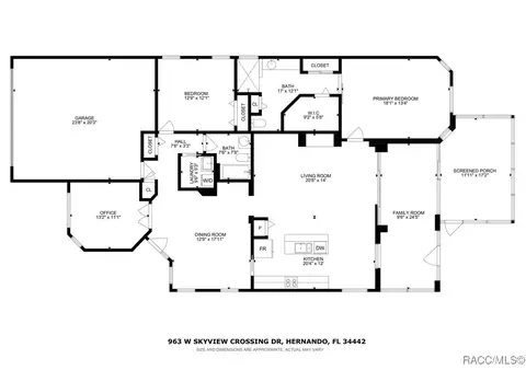 Floorplan - 963 W Skyview Crossing Dr, Hernando, FL 34442 photo 1 of 1