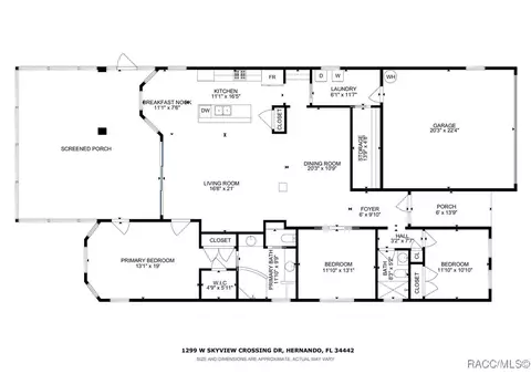 Floorplan - 1299 W Skyview Crossing Dr, Hernando, FL 34442 photo 1 of 1