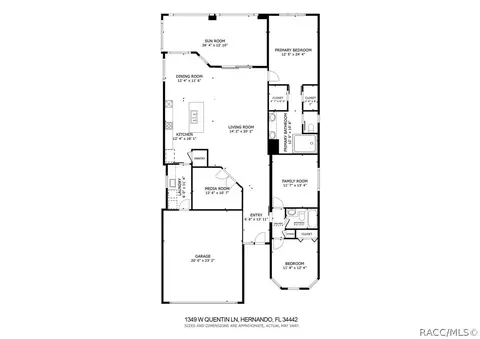 Floorplan - 1349 W Quentin Ln, Hernando, FL 34442 photo 1 of 1
