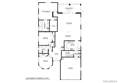 Floorplan - 2025 N Gibson Pt, Hernando, FL 34442 photo 1 of 1
