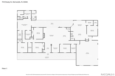 Floorplan - 74 E Dusty Ct, Hernando, FL 34442 photo 1 of 1