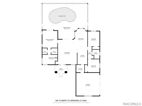 Floorplan - 629 W Liberty St, Hernando, FL 34442 photo 1 of 1