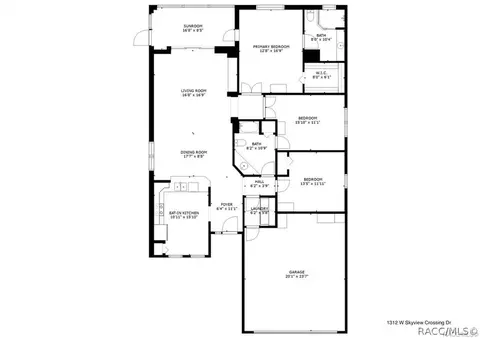 Floorplan - 1312 W Skyview Crossing Dr, Hernando, FL 34442 photo 1 of 1