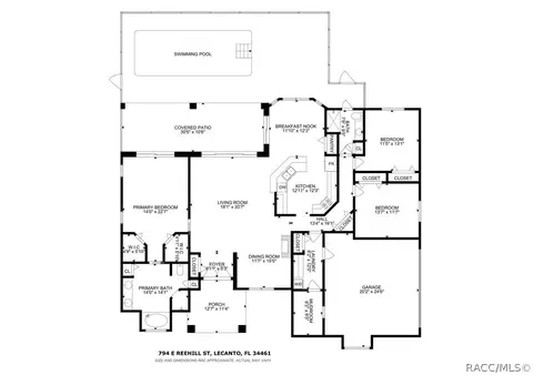 Floorplan - 794 E Reehill St, Lecanto, FL 34461 photo 1 of 1
