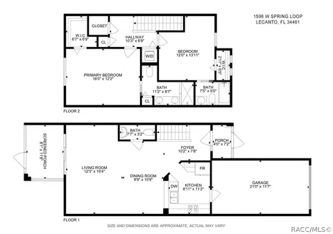 Floorplan - 1598 W Spring Meadow Loop, Lecanto, FL 34461 photo 1 of 1
