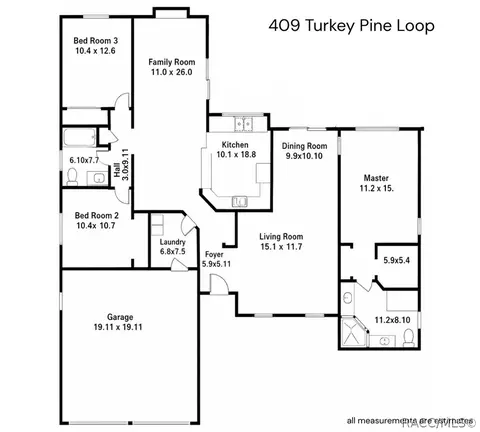 Floorplan - 409 N Turkey Pine Loop, Lecanto, FL 34461 photo 1 of 1