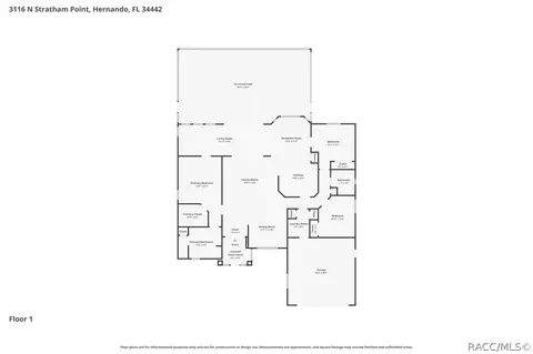 Floorplan - 3116 N Stratham Pt, Hernando, FL 34442 photo 1 of 1