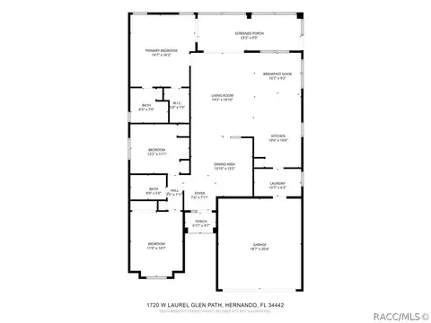 Floorplan - 1720 W Laurel Glen Path, Hernando, FL 34442 photo 1 of 1
