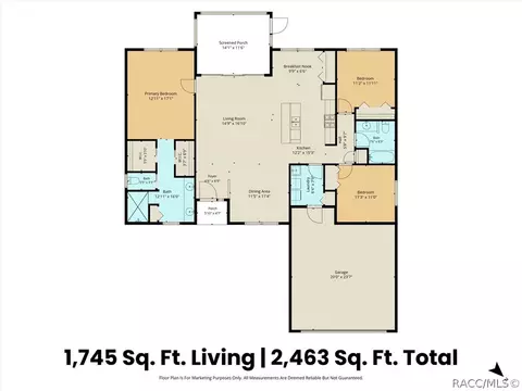 Floorplan - 2651 E Maidstone Ct, Hernando, FL 34442 photo 1 of 1