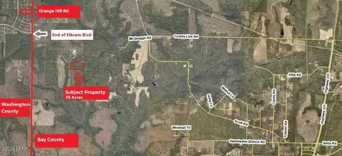 20 Acre Unimproved Vacant Parcel, Fountain, FL 32438