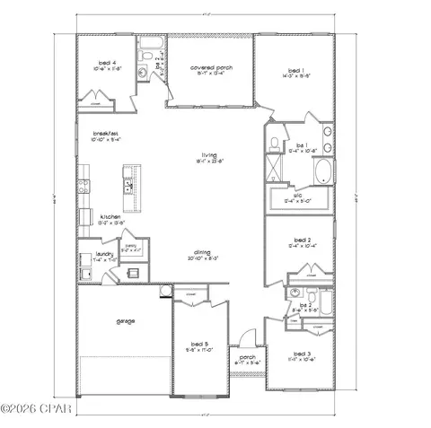 Floorplan - 4059 Falcon Dr, Chipley, FL 32428 photo 1 of 1
