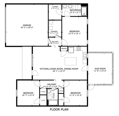 Floorplan - 3105 Holley Dr, Crestview, FL 32539 photo 1 of 1