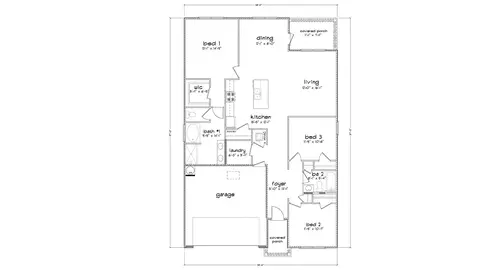 Floorplan - 206 Dockside Rd, Freeport, FL 32439 photo 1 of 1