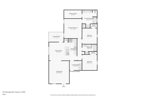 Floorplan - 160 Hydrangea Blvd, Freeport, FL 32439 photo 1 of 1