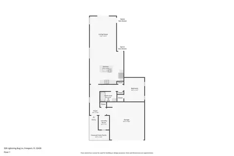Floorplan - 328 Lightning Bug Ln, Freeport, FL 32439 photo 1 of 1