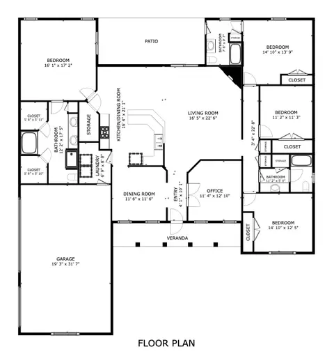 Floorplan - 2606 Butterfly Aly, Crestview, FL 32536 photo 1 of 1