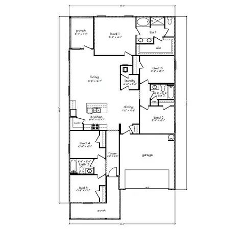 Floorplan - 96 Foxtrail Run, Freeport, FL 32439 photo 1 of 1